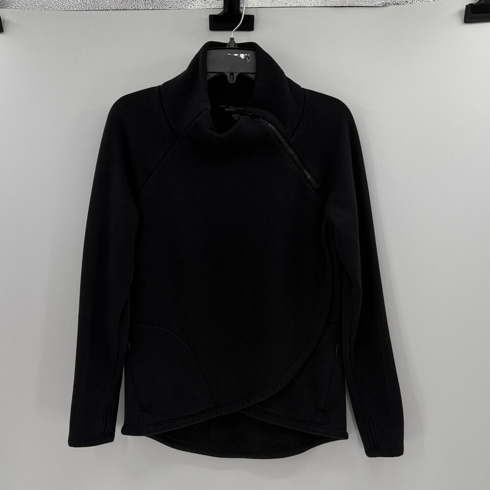 Athleta Cozy Karma Asym Pullover - Black - Small
